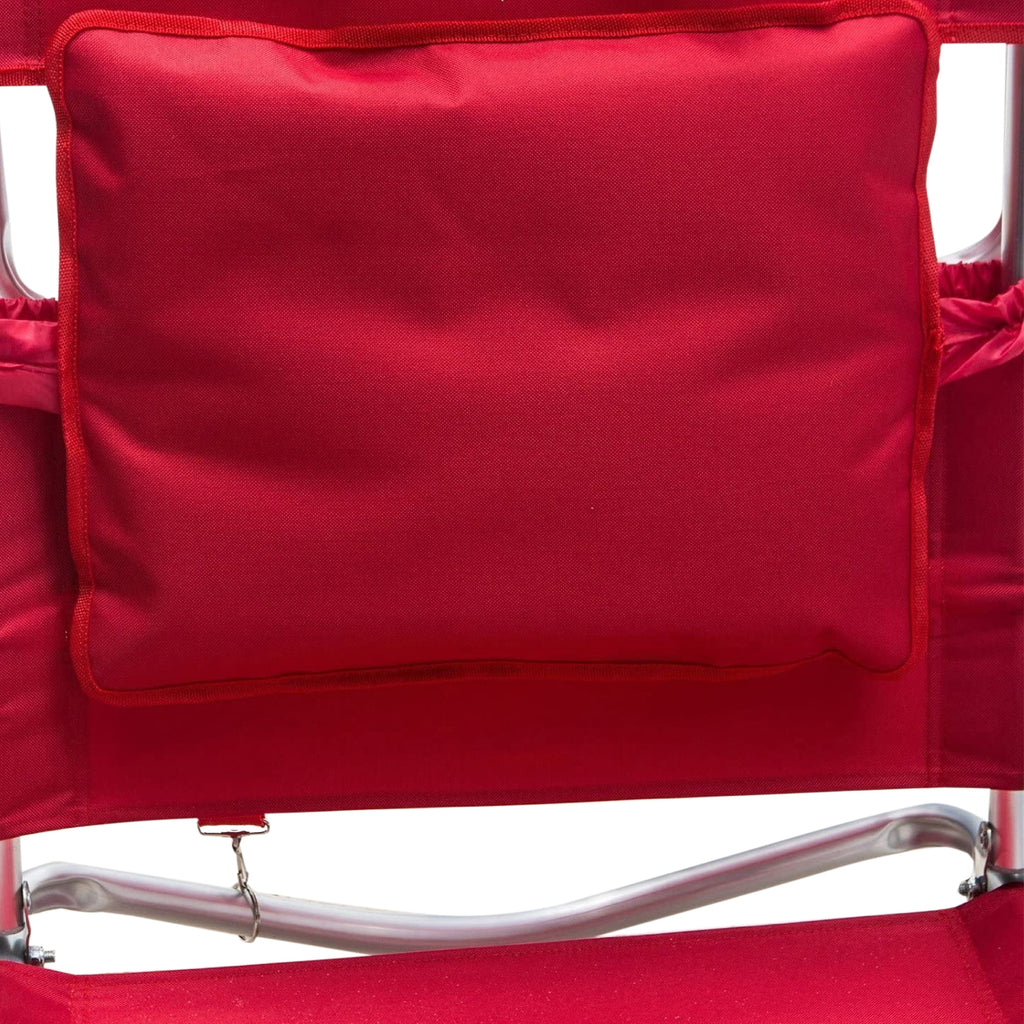 Red Padded Sports Chair with Footrest, 3 Pack H574