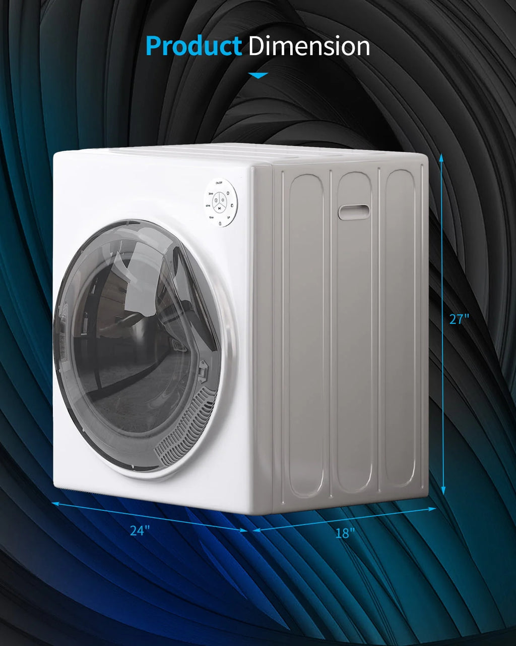 13 lbs Front Load Portable Electric Dryer with Stainless Steel Tub G142437