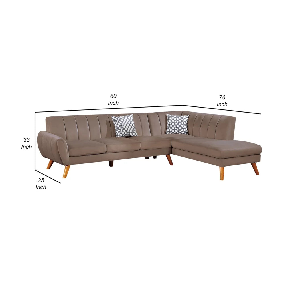 2 Piece Tufted Velvet Sectional Sofa Set N947859