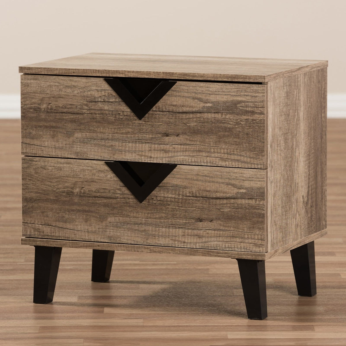 Wood 2 Drawer Nightstand P648009
