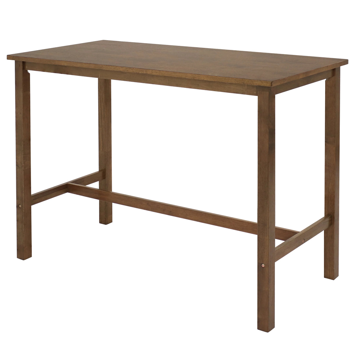 Counter-Height Wooden Dining Table Weathered Oak Finish J677