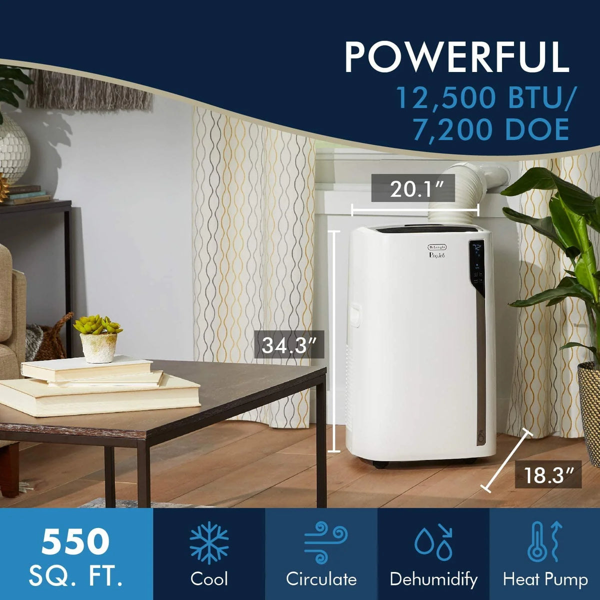 Portable Air Conditioner 12,500 BTU Heat Dehumidifier A5959