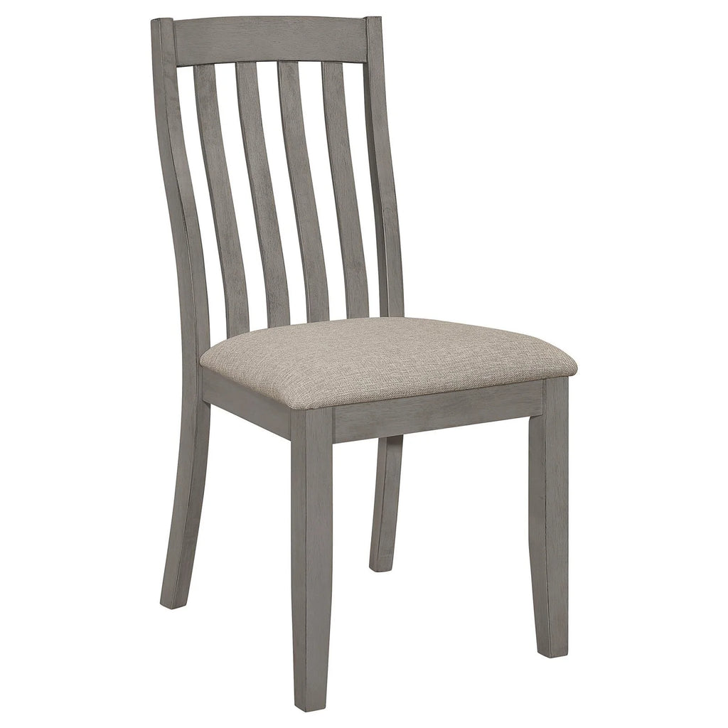Coastal Grey Slat Back Side Chairs Set of 2 A418