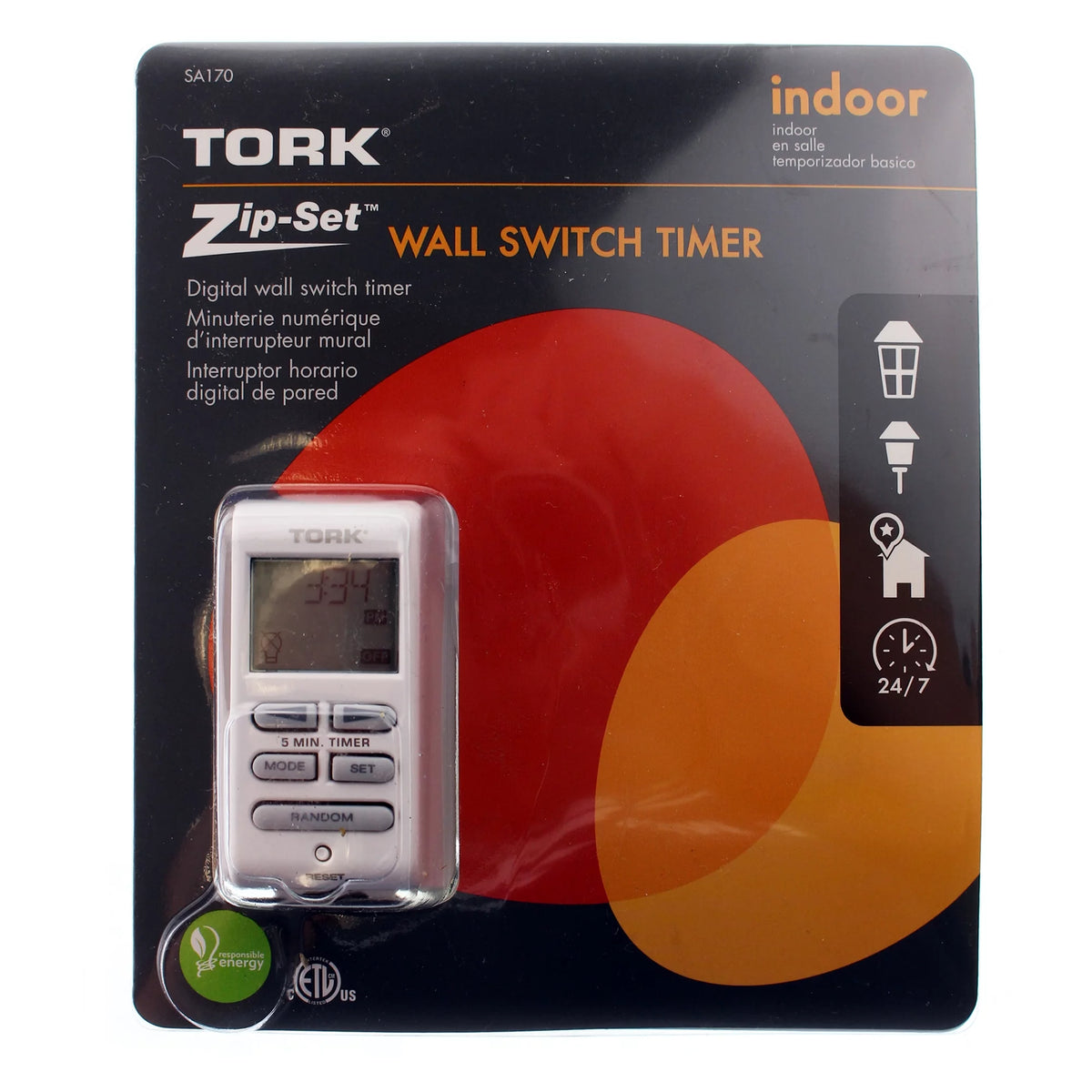 Digital Wall Timer Switch 24/7 Indoor 120V 15A White L57996
